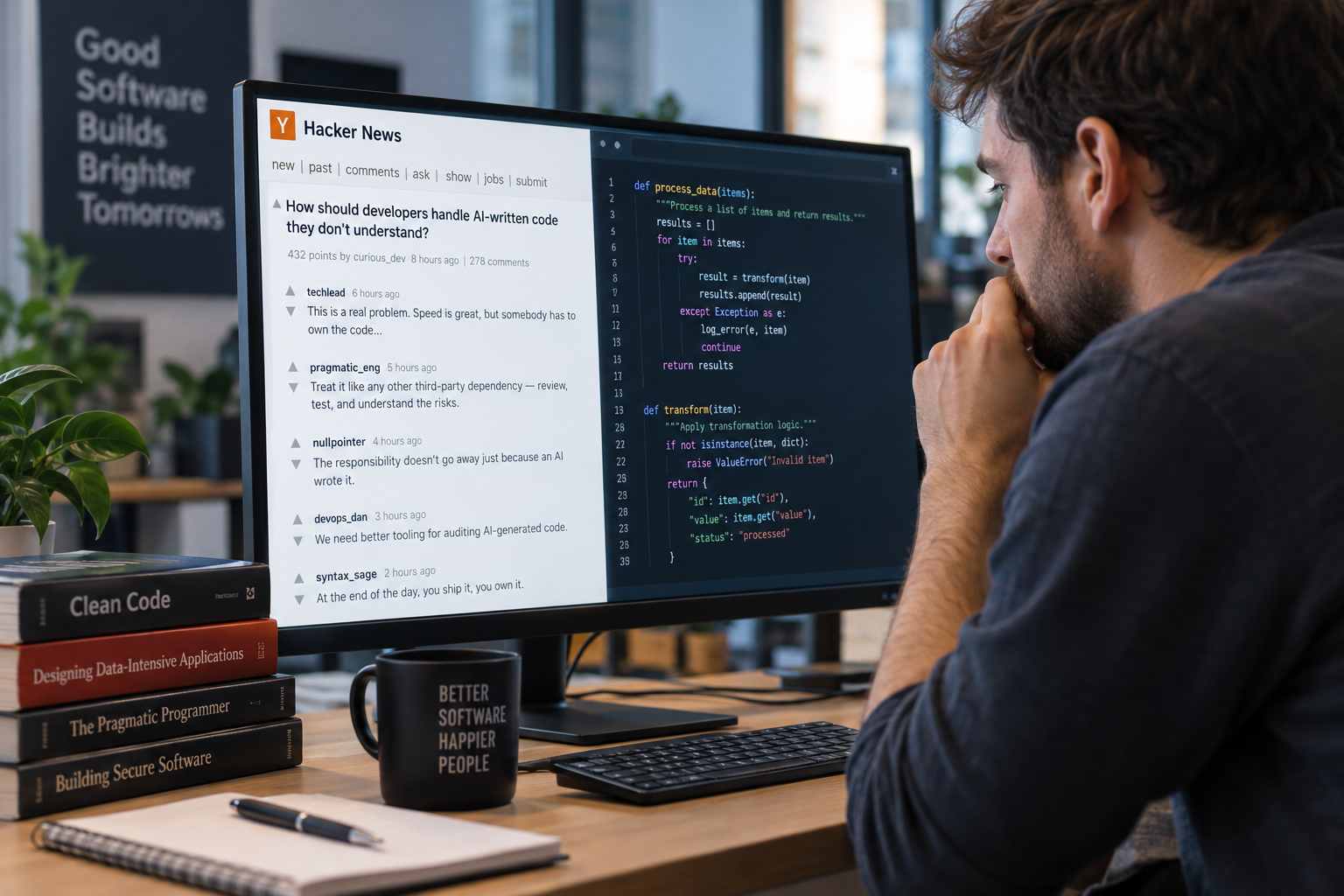 Hacker News Readers Debate How to Ship AI-Written Code They Don't Understand