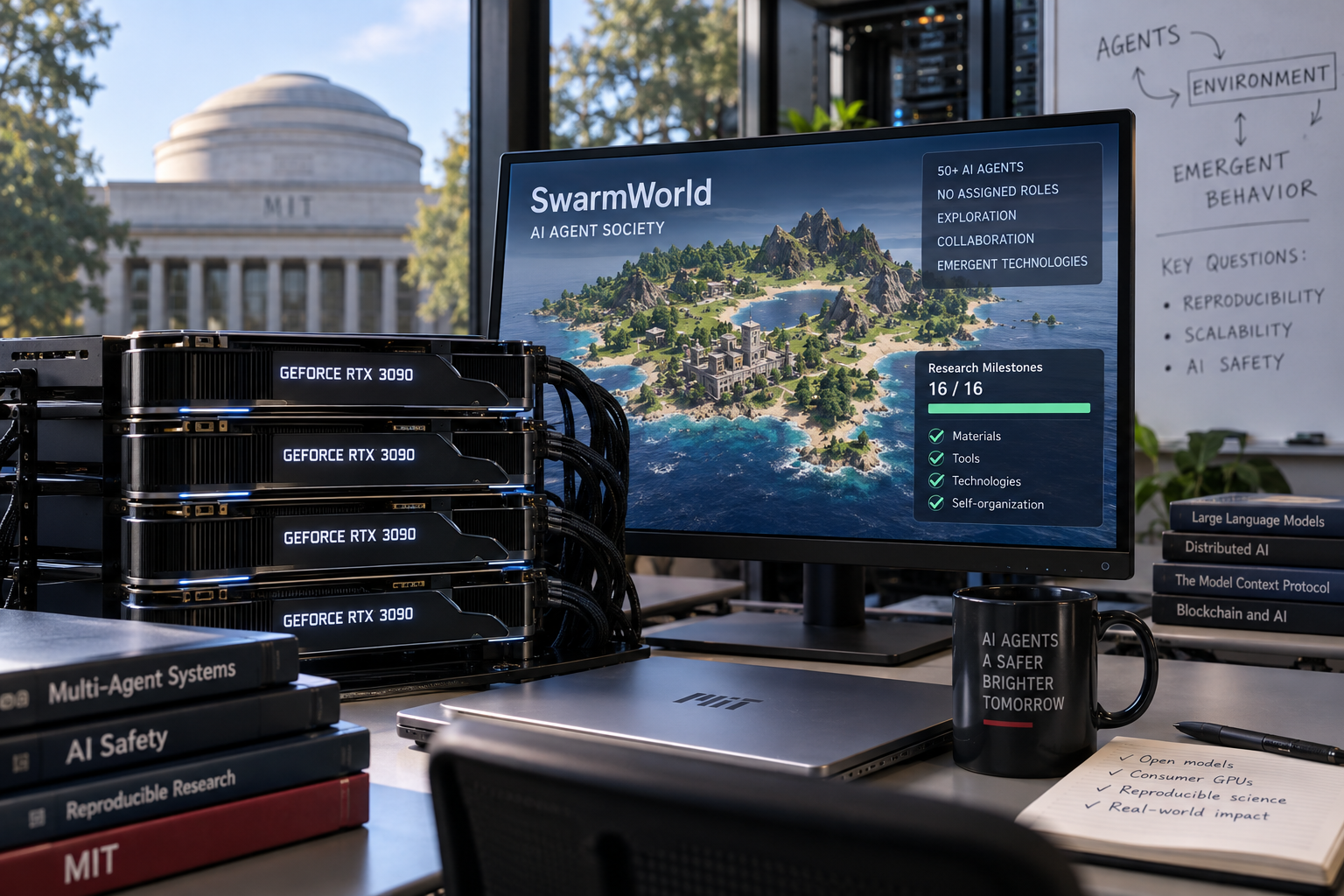 MIT's AI Agent Society Study Holds Up on Consumer Gaming GPUs