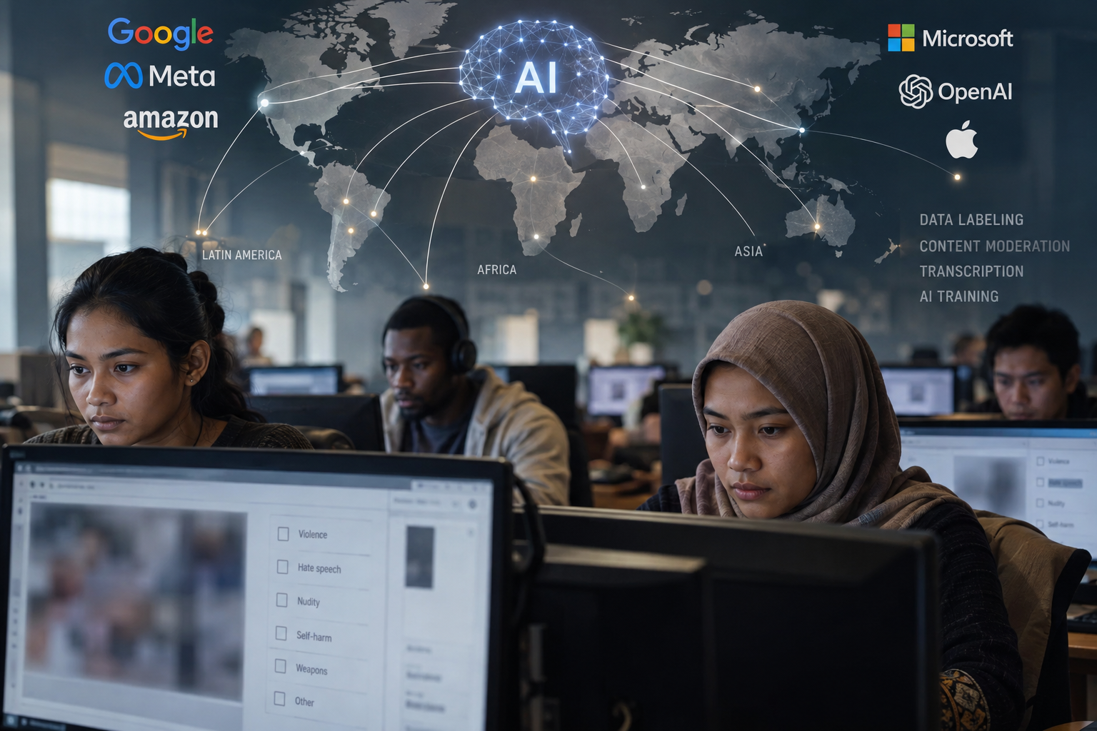 Brown student's interactive map traces the hidden human labor behind AI
