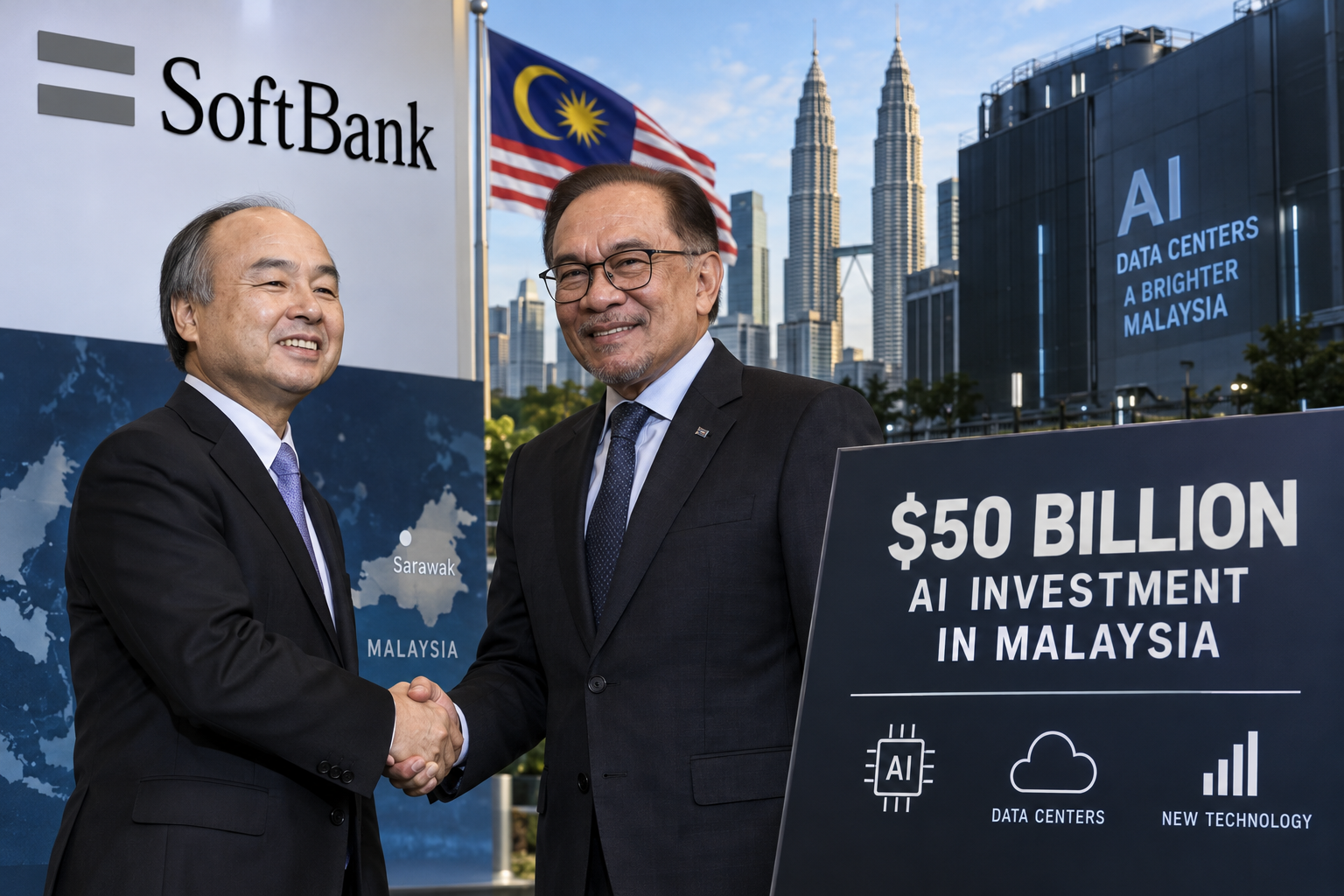 SoftBank's Son Picks Malaysia for $50 Billion in AI Investment, Anwar Says