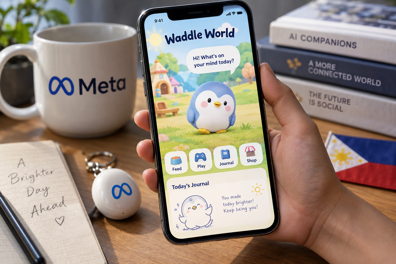 Meta's Waddle World Pairs a Tamagotchi-Style Pet With AI Chat, Launching First in the Philippines