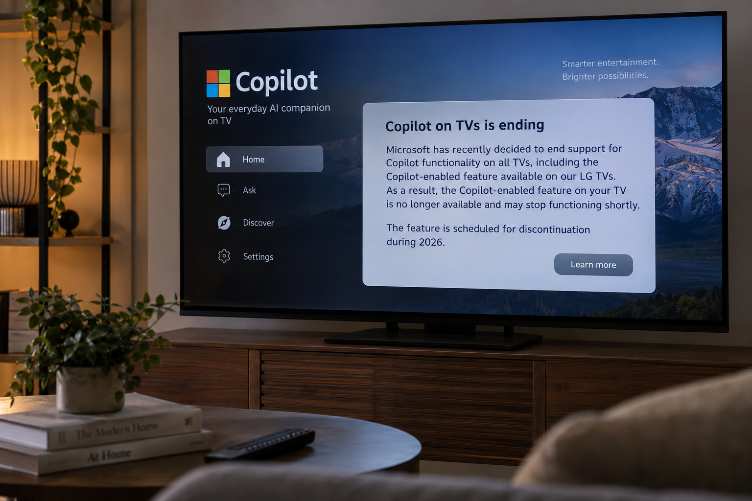 Microsoft Ends Copilot Support on Smart TVs, Notice Says Shutdown Comes in 2026