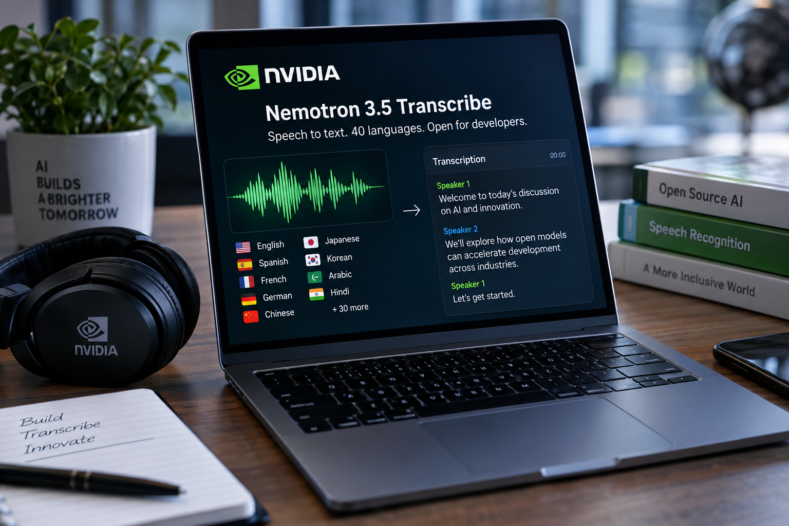 Nvidia Releases Free Open Speech Model That Transcribes 40 Languages