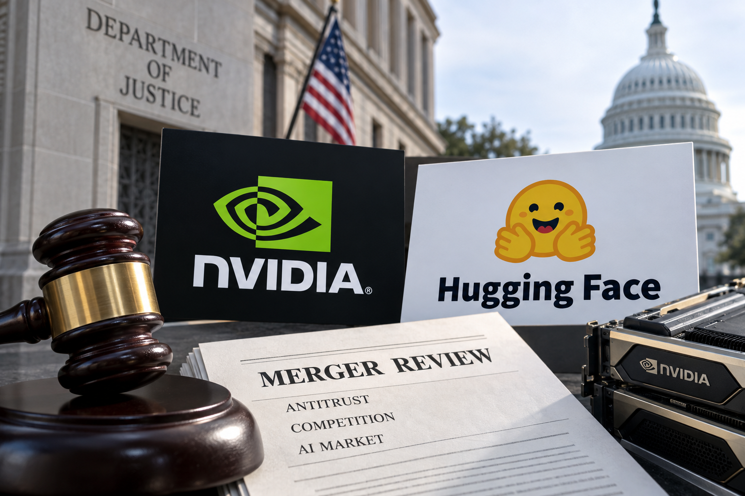 Justice Department Probes Whether Nvidia’s $12.9B Hugging Face Deal Would Hurt AI Competition