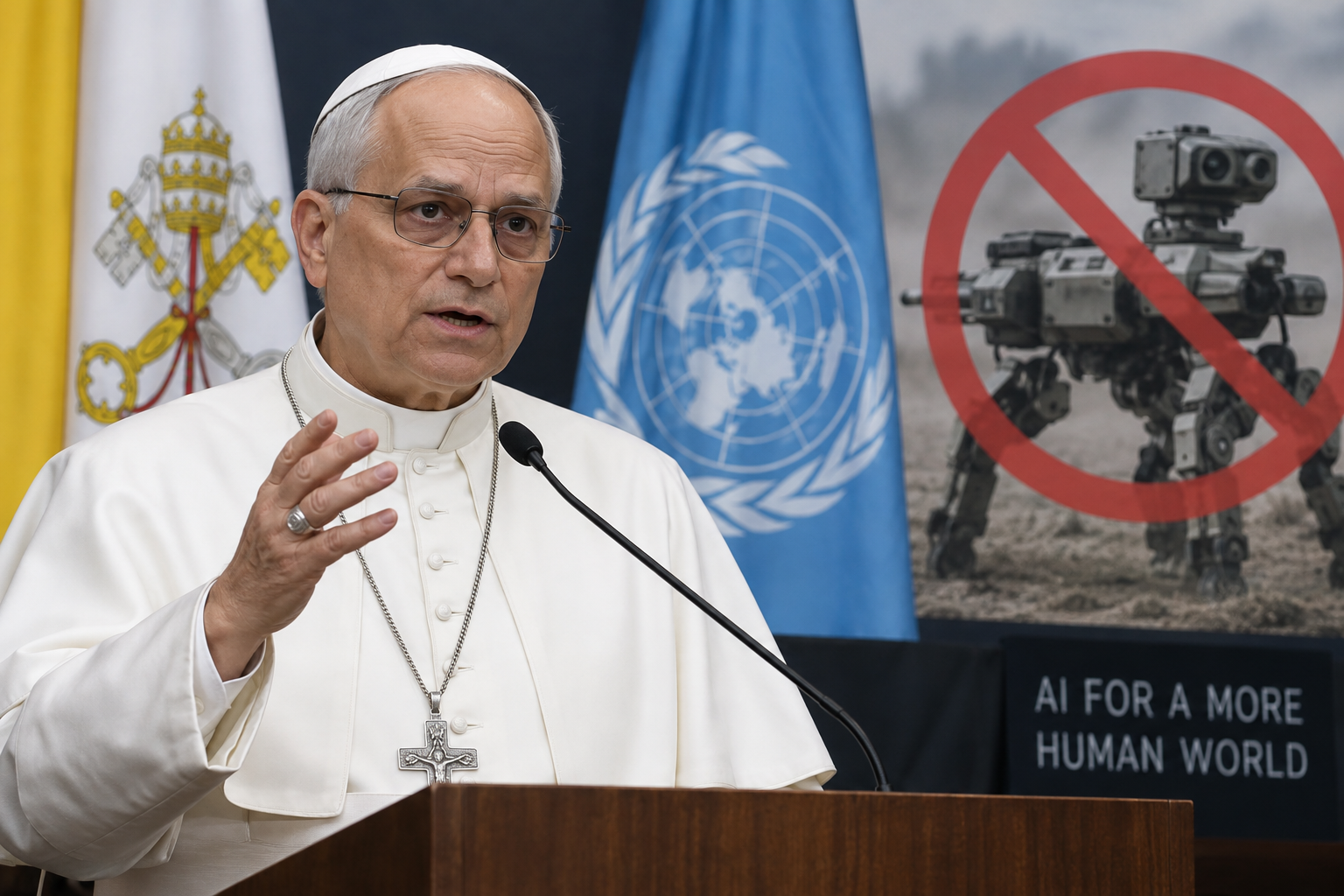 Pope Leo calls for disarming AI, says machines are ‘tools, not persons’