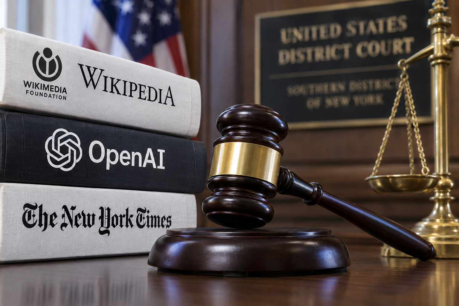 Wikipedia Operator Asks Court to Split AI Copyright Question in Times Case