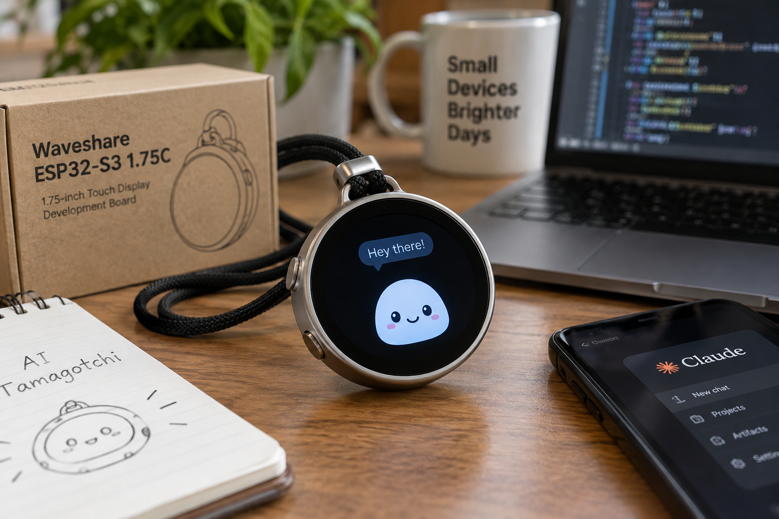 A $50 Pendant and a Few Claude Sessions Produce a Homemade AI Tamagotchi